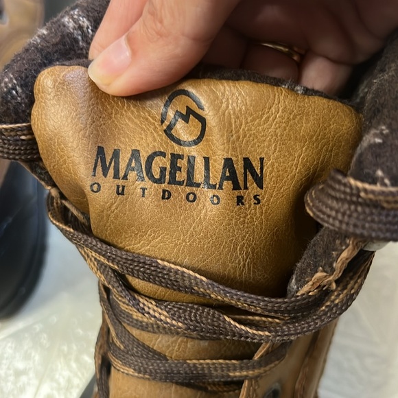 Magellan Outdoor Boots Duck Boots Waterproof Rubber Leather Flannel - Picture 3 of 5